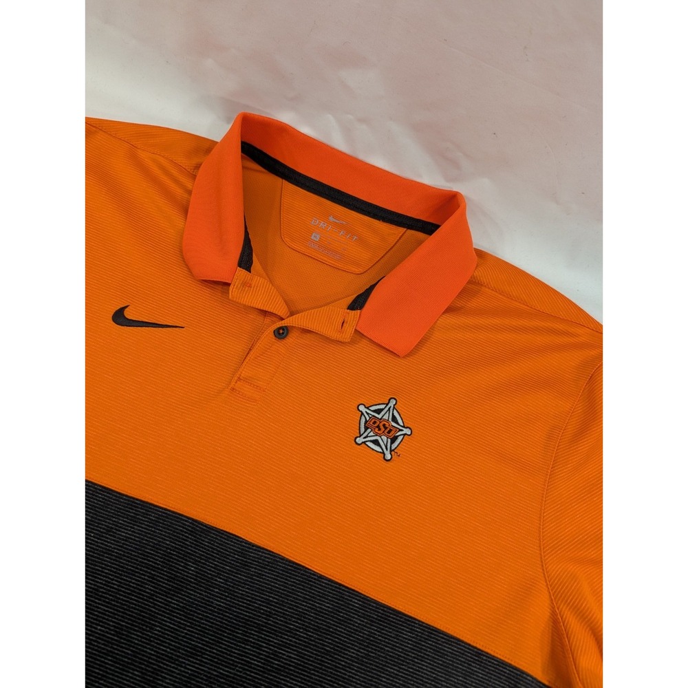 Oklahomaâ State Cowboys Football OSU Polo On Field XL Orange Nike Golf Dri Fit
